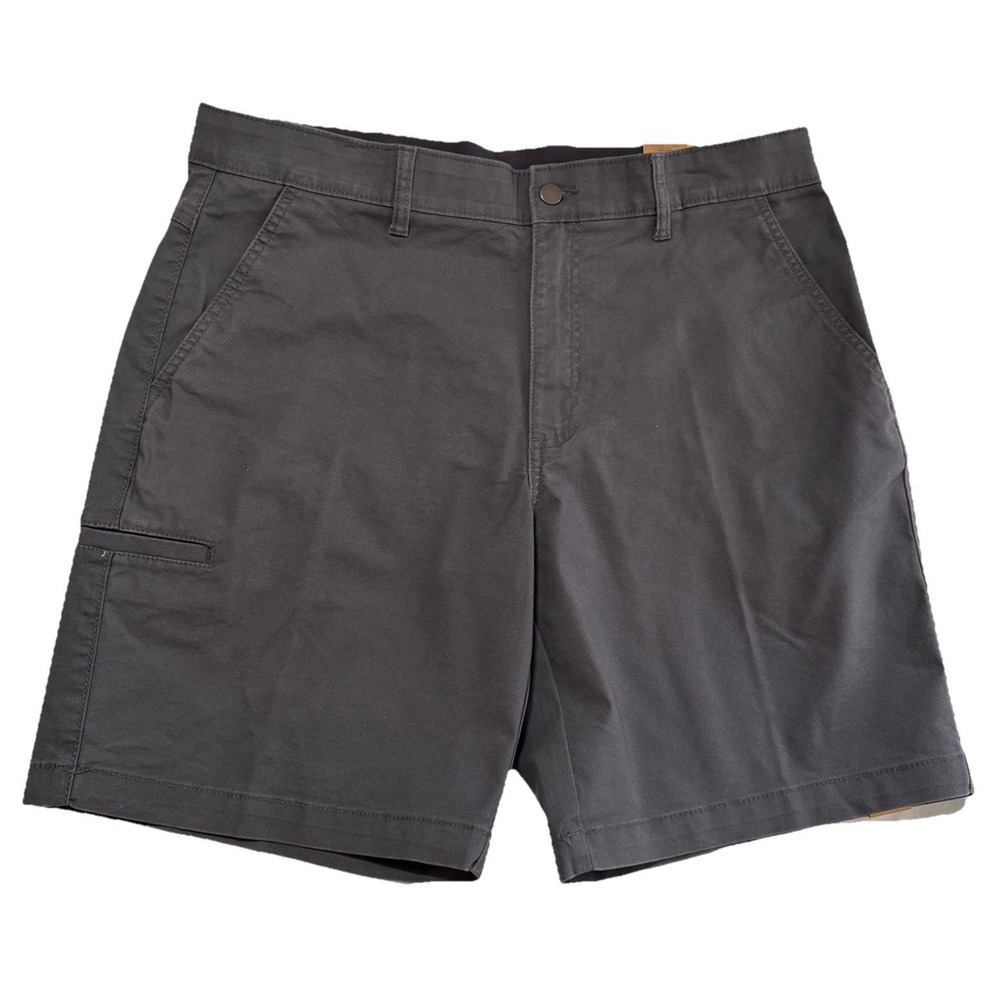 Brahma Mens Relaxed Fit Canvas Shorts Grey Workwear Utility Gorpcore Size 36 9in